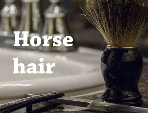 A horse shaving brush